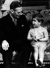 Charles with his grandfather King George VI whose death brought an end to - фото 4