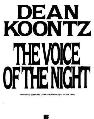 Dean Koontz The Voice of the Night