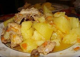 целая курица около 1 кг картошка около 2 кг болгарский перец 2 шт кабачок 1 шт - фото 42