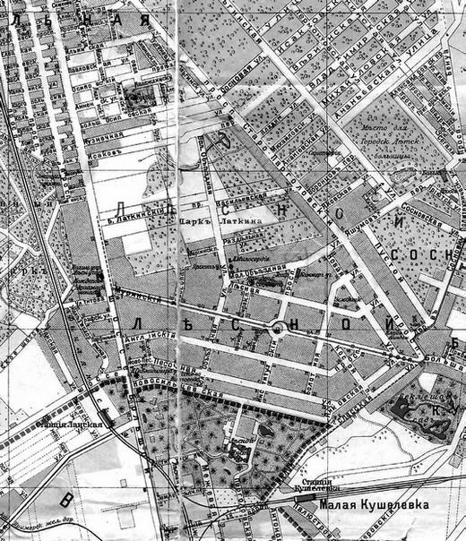 Лесной на карте Петрограда 1916 г На самом деле вопрос о правильном - фото 1