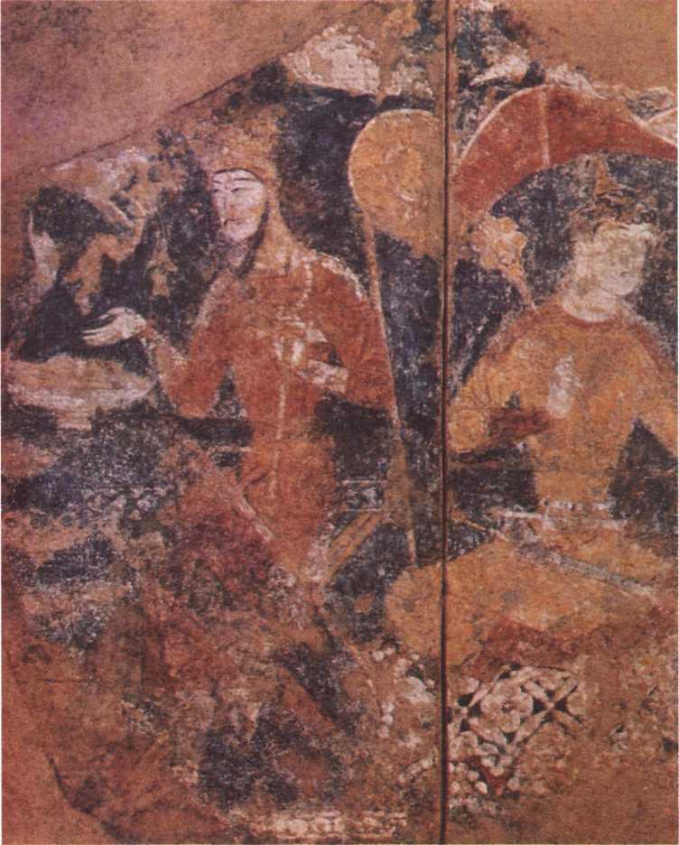 Князь Деваштич Фрагмент росписи из древнего Пенджикента VII век Портрет - фото 60