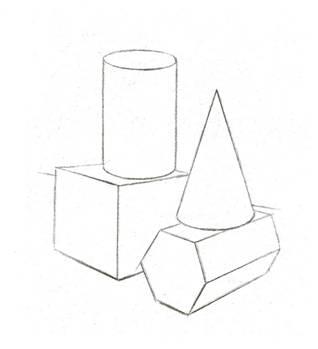 2 Уточнение пропорций геометрических тел удаление линий построения 3 - фото 279