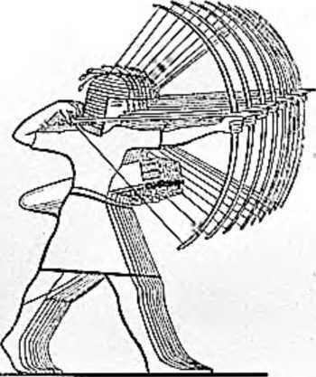 Отряд древнеегипетских лучников Рисунок на стене египетского дворца Меч В - фото 11