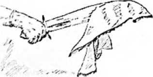 Булатный меч рассекает шелковый платок подброшенный в воздух С дамасской - фото 25