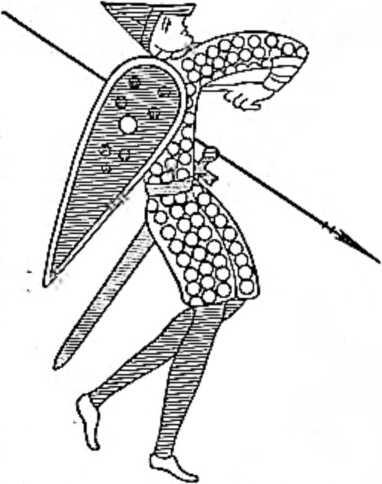Кольчуга из колец нашитых на кожаную рубаху Средневековый рисунок - фото 32