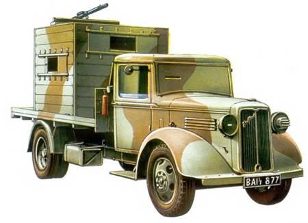 Импровизированный бронеавтомобиль Армадилло Mk I на базе грузовика Бедфорд - фото 51
