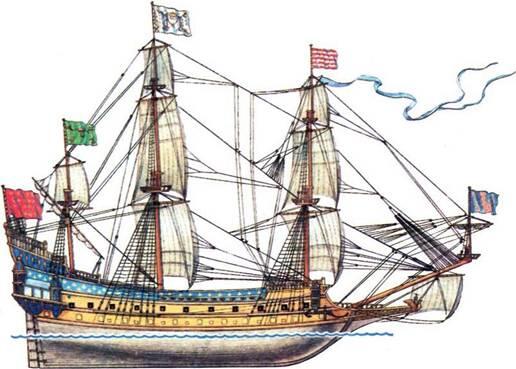 На открытке изображен один из лучших кораблей Франции XVII века Построенный в - фото 30