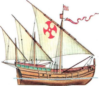 На открытке изображен один из трех кораблей X Колумба участвовавших в его - фото 6