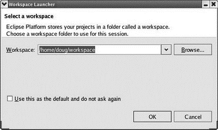 Figure 22 Workspace selection dialog 231 Installing and Using a Java - фото 3