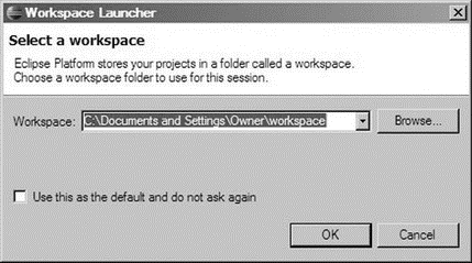 Figure 23 Workspace selection dialog under Windows Youll probably want to - фото 4