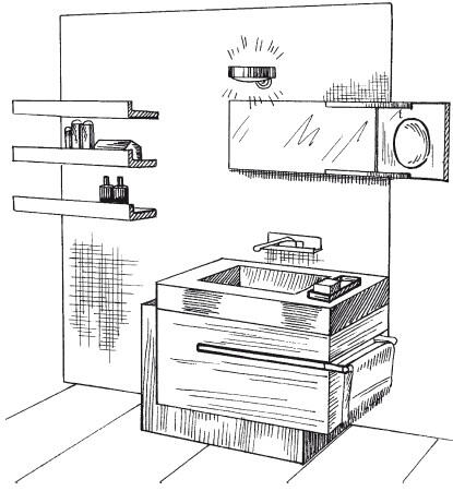 Рис 10 Ванная комната в авангардном стиле Что касается мебели и сантехники - фото 10