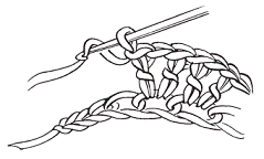 Рис 13Рогатка из двух столбиков с накидом через воздушную петлю Чешуйка - фото 14