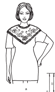 Рис 42Зеленое платье а внешний вид б выкройка в схема вязания - фото 51