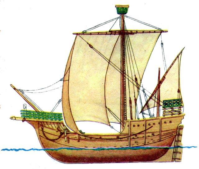 Рис 23 Испанская каракка середины XV века В XV веке океанский простор стали - фото 23