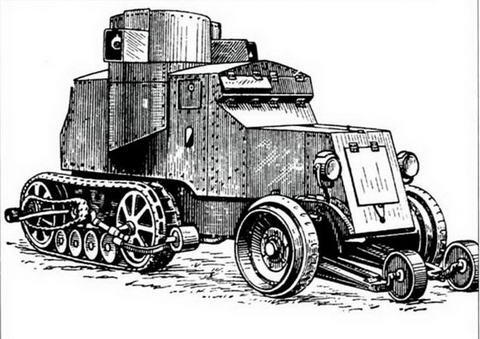 Бронеавтомобиль Остин на шасси А Кегресса 1918 г Бронированный - фото 11