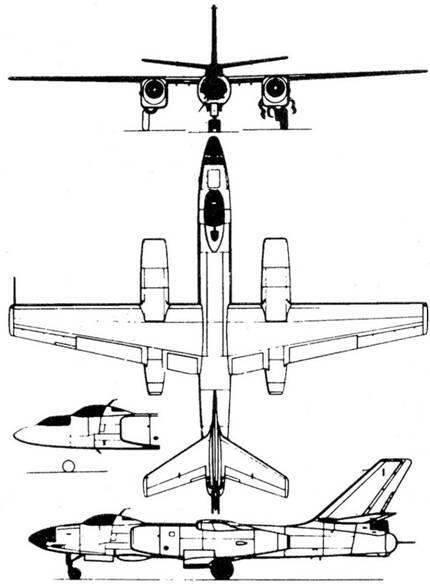 Схема самолета Ил28 Для Ил28 разрабатывался комплекс радионавигационного и - фото 2