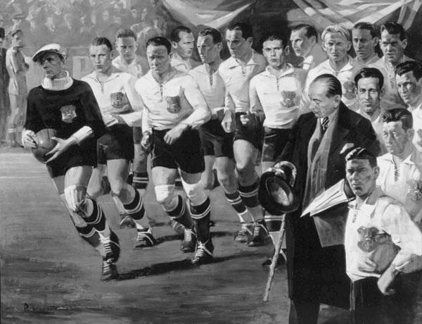 Хуго Майзль со своей великолепной сборной на картине Вундертим австрийского - фото 2