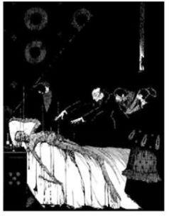 Иллюстрация Гарри Кларка к Фактам о случае мсье Вальдемара Эдгара По 1919 - фото 2