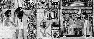 Иллюстрация из Книги мертвых Гор ведет умершего к трону Осириса Правда до - фото 2