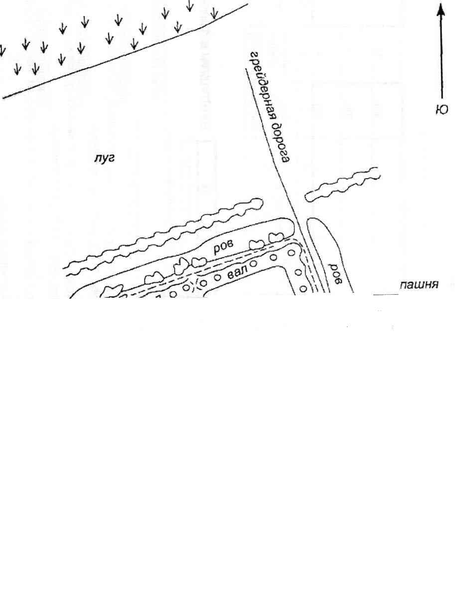 Рис 3 План крепости у станицы Шелковской разрез вала и рва Самое - фото 9