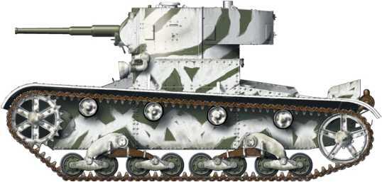 Легкий танк Т26 из состава 20й танковой бригады Западный фронт ноябрь 1941 - фото 188
