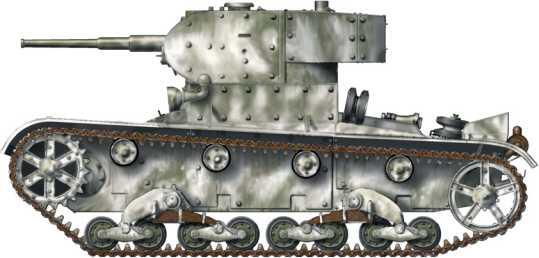 Легкий танк Т26 с дополнительным бронированием из состава 5й танковой - фото 189