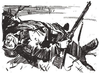 Поперек лежавшего на земле ствола свесившись лежал убитый Шменкелем - фото 6