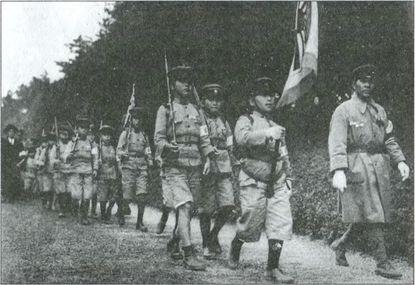 Японские мальчики на военных строевых занятиях 1930е гг Всесоюзный - фото 158