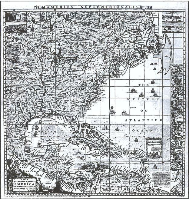 Карта Северной Америки и ВестИндии XVIII в Ризолюшн во время шторма - фото 24