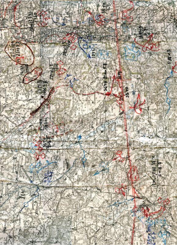 Фрагмент оперативной карты штаба 7го механизированного корпуса боевые - фото 93