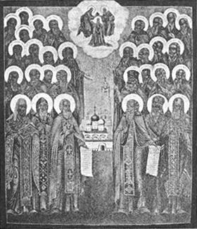 Икона Преподобного Сергия с учениками в Северном притворе Троицкого собора - фото 71