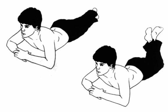 Упражнение 2 Сядьте на табурет ноги расставлены в стороны Упритесь руками с - фото 16
