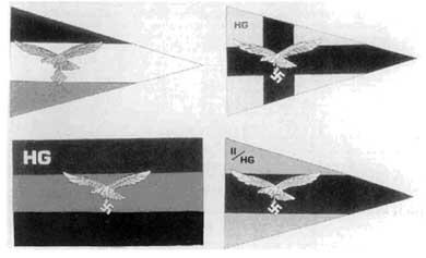 Типичные примеры командирских флагов дивизии Герман Геринг Слева вверху - фото 52