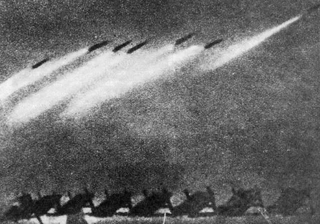 Наземный старт Катюш Немецкая реактивная установка под оперенный 8см снаряд - фото 16