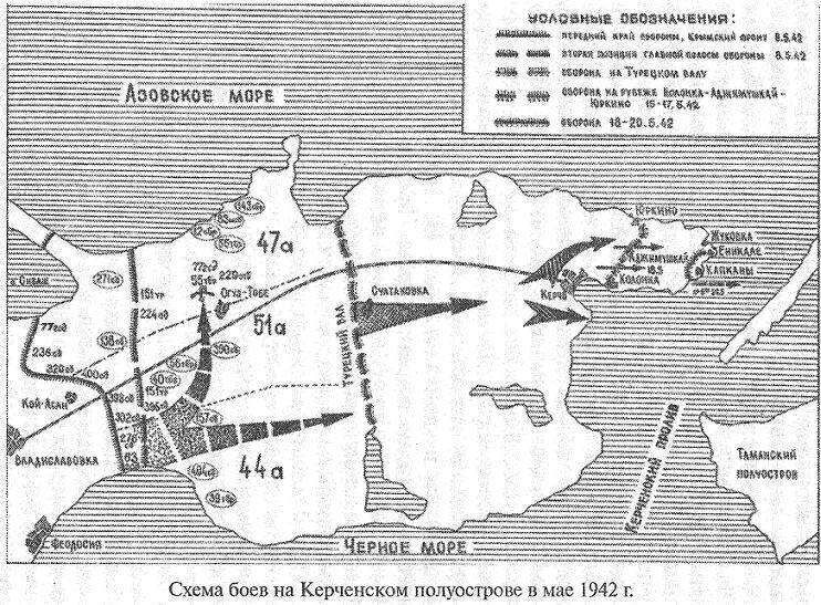 Схема боев на Керченском полуострове в мае 1942 г Вступление О природных - фото 1