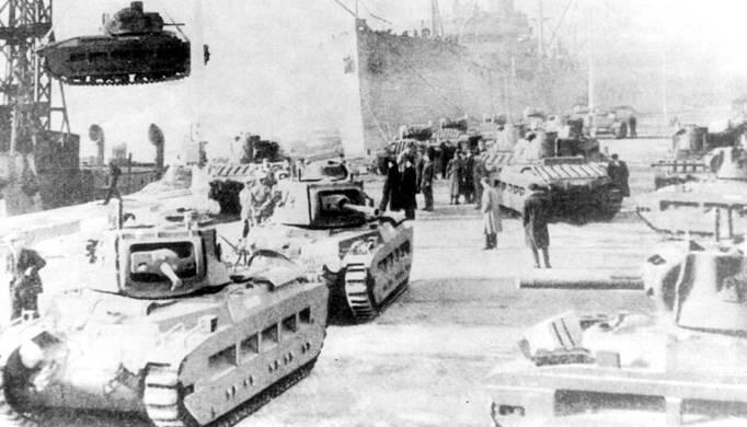 Выгрузка танков Матильда II в Архангельске февраль 1942 года Первоначально - фото 3