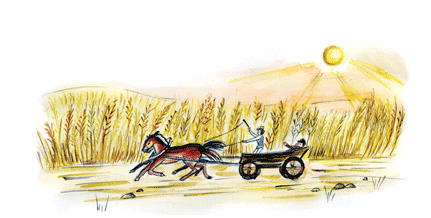 По ту сторону пшеничного поля пыльной дорогой ехал както молодой селянин на - фото 9