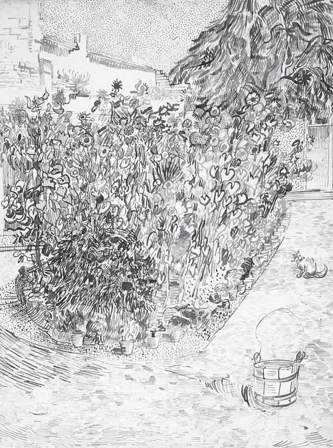 Сад купальни Тростниковое перо кисть чернила Август 1888 607 492 см - фото 6
