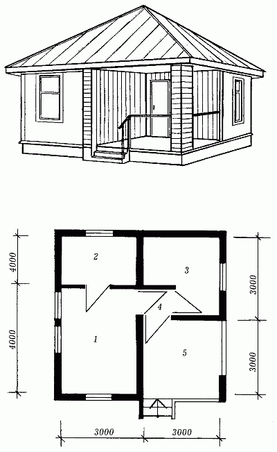Двухкомнатный домик с террасой Общая площадь 36 м2 1 Жилая комната 12 м2 - фото 180