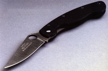 Мой любимый тактическокухонный складной нож SPYDERCO Military с полным плоским - фото 3