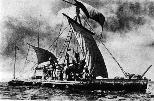 Плот КонТики Папирусный кораблик Ра был сделан точно по образцу - фото 25