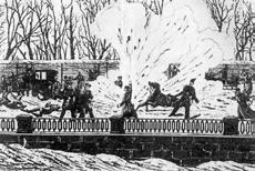 Покушение на Александра II Петербург 1 марта 1881 года Гравюра 1881 г - фото 1