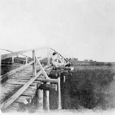 На мосту возле Слепнева 1910е гг Редкая фотография Анна Ахматова Царское - фото 8
