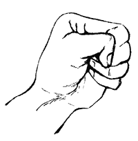 3 Пустой кулак Пальцы прижаты друг к другу Первые и вторые фаланги пальцев - фото 3