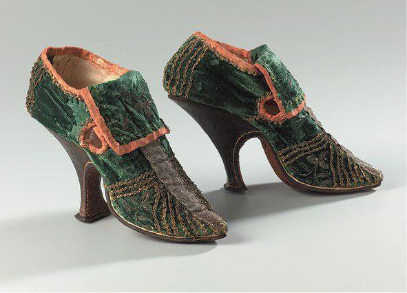 Пара обуви на высоком каблуке Конец XVII начало XVIII века Рейксмузеум - фото 35
