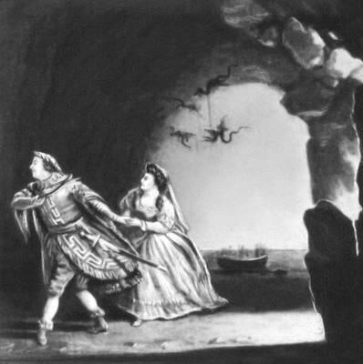 Сцена из оперы Орфей и Эвридика Глюка Дротнингхольмский театр Ковёр из - фото 97