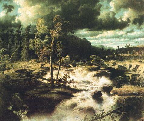 М Ларсон Водопад в Смоланде 1856 Национальный музей Стокгольм А - фото 105