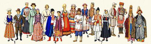 Традиционная конец 19 в одежда народов населяющих современную территорию - фото 7
