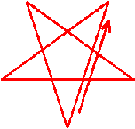 На этот раз пройдите четверть круга Пентаграмма изображается из нижнего угла - фото 6