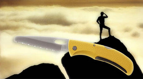 Модель спасательного ножа от Gerber обращает на себя внимание яркожелтой - фото 4